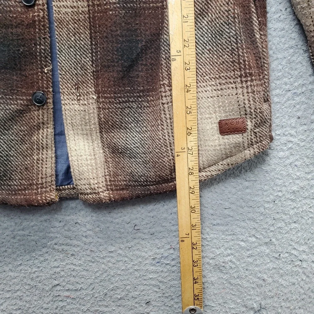 Jachs Chunky Flannel Shacket Mens Medium Multi Plaid Long Sleeve Vented Collared